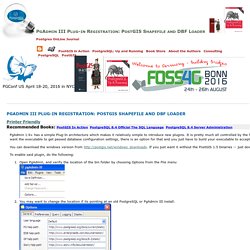 PgAdmin III Plug-in Registration: PostGIS Shapefile and DBF Loader