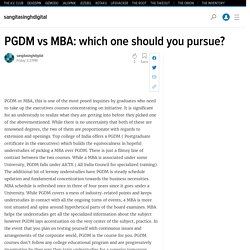 PGDM vs MBA: which one should you pursue?