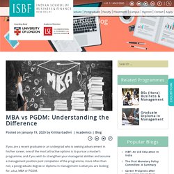 MBA vs PGDM: Understanding the Difference