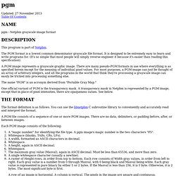 PGM Format Specification