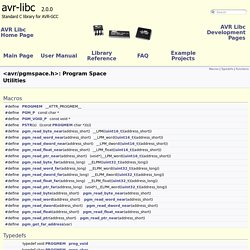 avr-libc: <avr/pgmspace.h>: Program Space Utilities