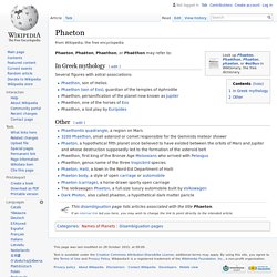 Phaëton - Wikipedia, the free encyclopedia - Nightly