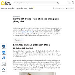 Giường sắt 2 tầng - Giải pháp cho không gian phòng nhỏ - Kozyhome.vn