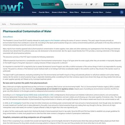 Pharmaceutical Contamination of Water