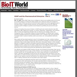 OSINT and the Pharmaceutical Enterprise - Part 2
