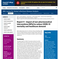 3/16/20: Impact of NPI's to reduce COVID-19 mortality and healthcare demand