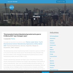 Pharmaceutical Contract Manufacturing market set to grow to $138bn by 2024