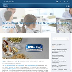 Best in Class Pharmaceutical and Nutraceutical Handling Equipment - METO Systems