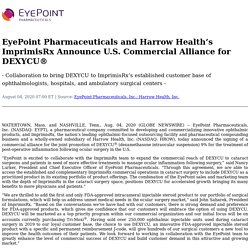 EyePoint Pharmaceuticals and Harrow Health’s ImprimisRx