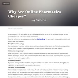 Why Are Online Pharmacies Cheaper? - Health Wellness