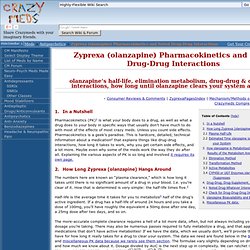 Zyprexa Pharmacokinetics - the Good, the Bad, & the Funny of these Crazy Meds