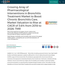 Growing Array of Pharmacological Interventions in Bronchitis Treatment Market to Boost Chronic Bronchitis Care, Market Valuation to Rise at CAGR of 3.6% from 2018 to 2026: TMR