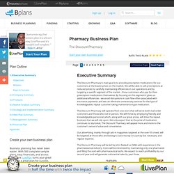 Pharmacy Business Plan Sample