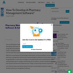 How To Develop A Pharmacy Management Software?
