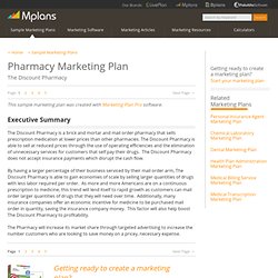 Pharmacy Sample Marketing Plan - Executive Summary