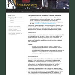 Site sur l'ingénierie de formation - page Design Incrémental