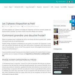 Les 3 phases d'exposition au froid