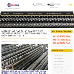 Mạnh Phát cập nhật giá sắt thép xây dựng trên thị trường Nhật Bản giữa tháng 1/2018