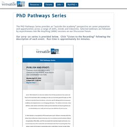 PhD Pathways Series