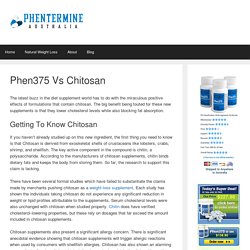 Phen375 Vs Chitosan Weight Loss Comparision