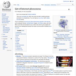 List of Internet phenomena