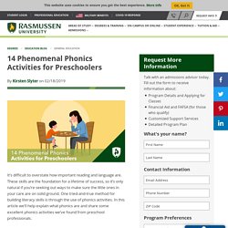 14 Phenomenal Phonics Activities for Preschoolers
