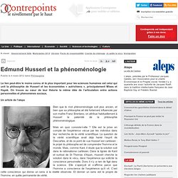Edmund Husserl et la phénoménologie