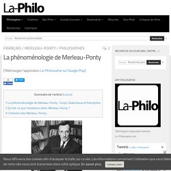 La phénoménologie de Merleau-Ponty