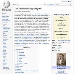 'The Phenomenology of Spirit'