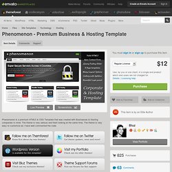Phenomenon - Premium Business & Hosting Template
