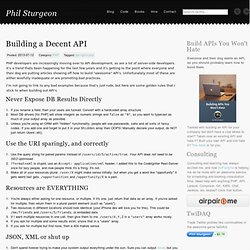  Building a Decent API