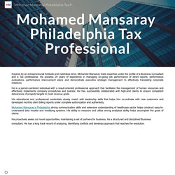 Mohamed Mansaray - Tax Professionals in Philadelphia