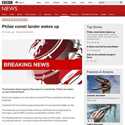 Philae comet lander wakes up - BBC News