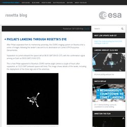 Philae’s landing through Rosetta’s eye