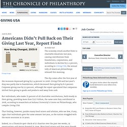 How Did Giving Fare Last Year? - Giving USA