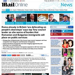 Tory Philippa Roe warns of burden Romanian and Bulgarian immigrants will place on public services