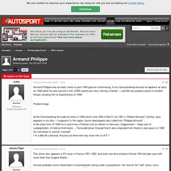 Armand Philippe - TNF's Archive - The Autosport Forums
