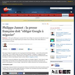Philippe Jannet : la presse française doit "obliger Google à négocier"