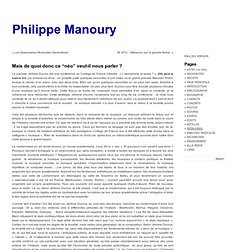 Philippe Manoury» Blog Archive » Mais de quoi donc ce “néo” veut-il nous parler ?