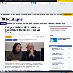Philippe Meirieu élu à la tête du parlement d'Europe écologie-Les Verts