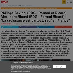 Philippe Savinel (PDG - Pernod et Ricard),...