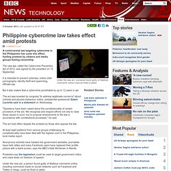 Philippine cybercrime law takes effect amid protests