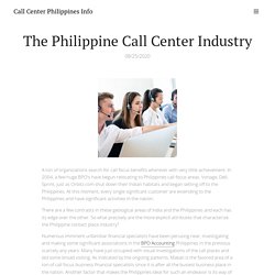 The Philippine Call Center Industry