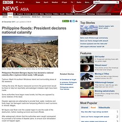 Philippine floods: President declares national calamity