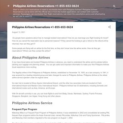 Philippine Airlines Reservations +1-855-653-0624