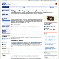 Philippines: Boosting entrepreneurship to ease jobs crisis