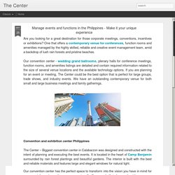 Manage events and functions in the Philippines - Make it your unique experience