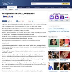 Philippines short by 132,000 teachers