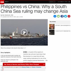 Why is the Philippines suing China over the South China Sea?