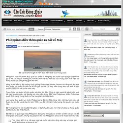Philippines điều thêm quân ra Bãi Cỏ Mây - Tin Tức Hàng Ngày